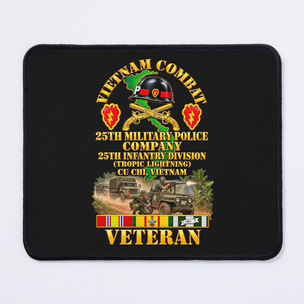 Item preview, Vietnam  Combat Veteran - 25th Military Police Co - 25th ID SSI w VN SVC w Convoy Escort Firefight - 3D - Transparent designed and sold by Military Insignia Products.