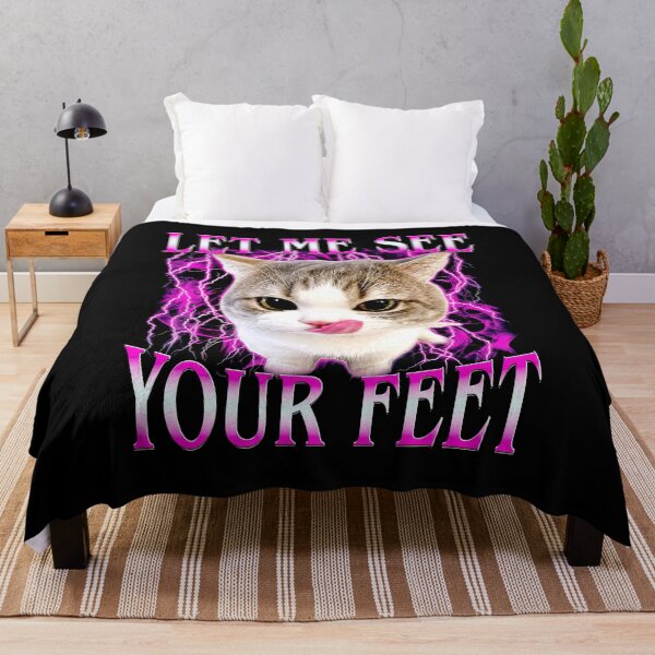 Item preview, Let Me See Your Feet Funny Cat Meme designed and sold by charoen-design.
