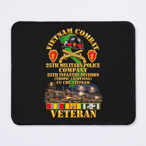 Item preview, Vietnam  Combat Veteran - 25th Military Police Co - 25th ID SSI w VN SVC w Base Camp Defense - 3D - Transparent designed and sold by Military Insignia Products.