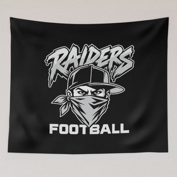 Item preview, Raiders Football Bandana Mask Face Bold Portrait designed and sold by Cuiroblinda.