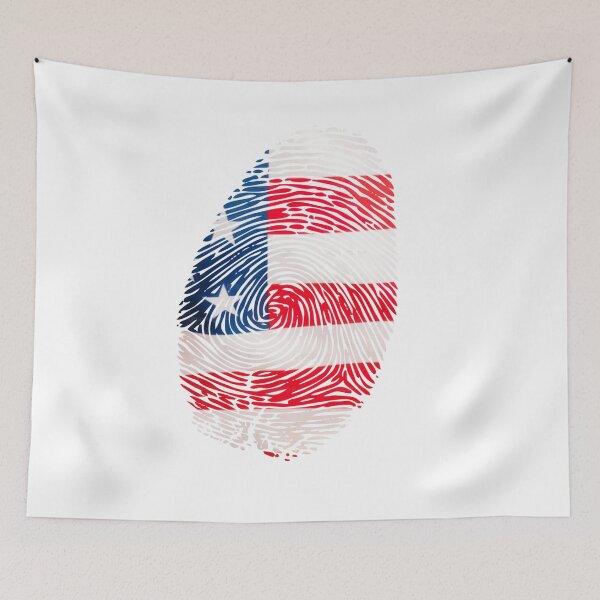 Aperçu de l'œuvre Empreinte digitale drapeau américain – Motif patriotique des États-Unis créée et vendue par Crickb6783.