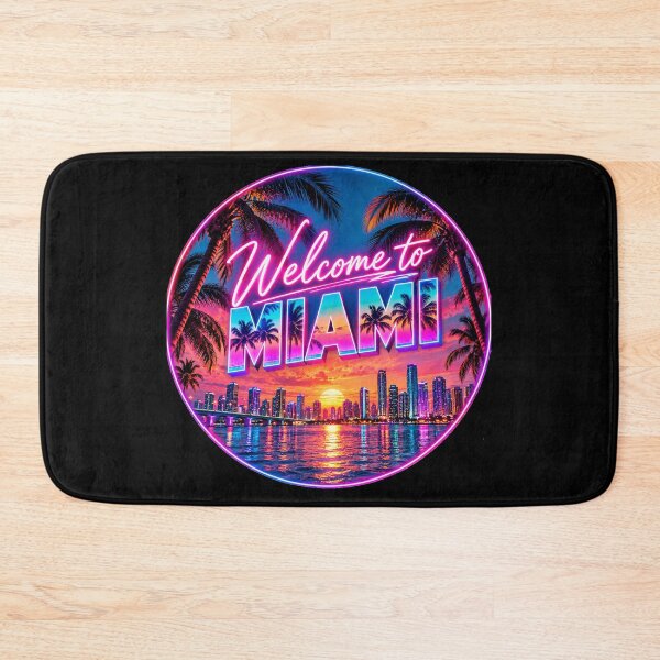 Item preview, Welcome to Miami – Neon Retro Sunset designed and sold by Kiziorq.