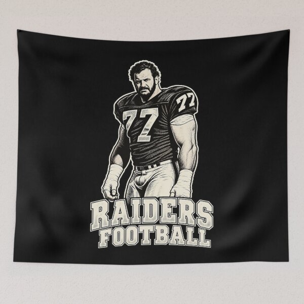 Item preview, Alzado Number 77 Raiders Football Legend Stance designed and sold by Cuiroblinda.
