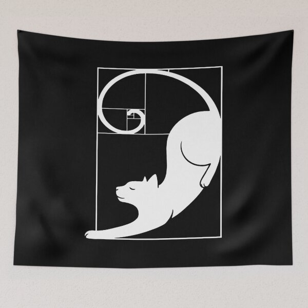 Item preview, Fibonacci Spiral Cat Golden Ratio  designed and sold by charoen-design.