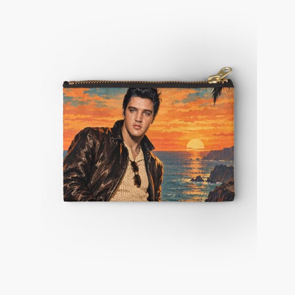 Item preview, Elvis Presley Coastal Drive – Vintage ’50s Red Car Poster designed and sold by ElvisVintagePosters.