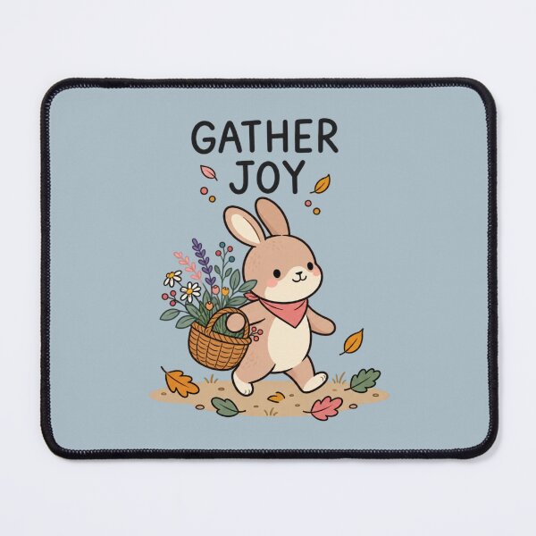Item preview, Gather Joy | Cute Bunny Floral Inspirational Quote designed and sold by MrDev.