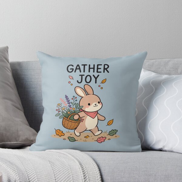 Item preview, Gather Joy | Cute Bunny Floral Inspirational Quote designed and sold by MrDev.