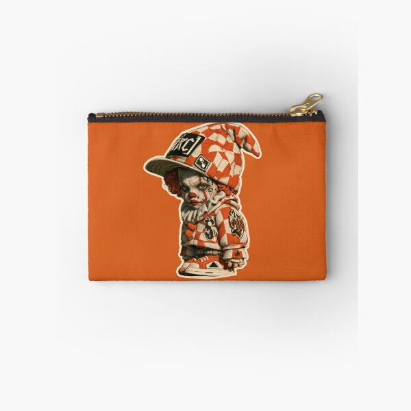 Item preview, Creepy Cute Clown Streetwear Sticker – Orange Checkered Jester designed and sold by Audra-studio.