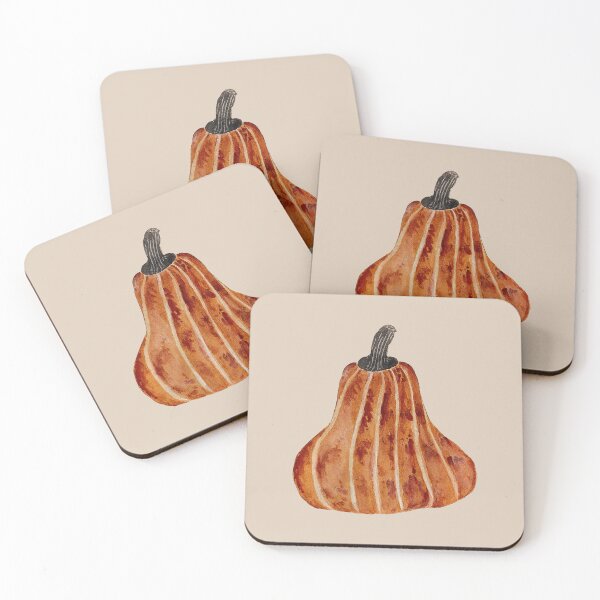 Item preview, Japanese Pumpkin, Tear-Drop Shaped Fruit, Antique Watercolor from a Japanese Vegetable Album designed and sold by Exhumed Archives.