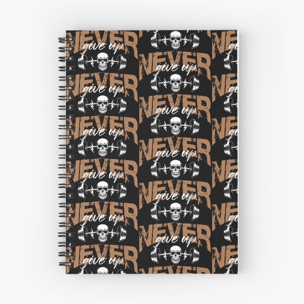 Item preview, Never Give Up Skull Barbell Gym Motivation designed and sold by Minem39.