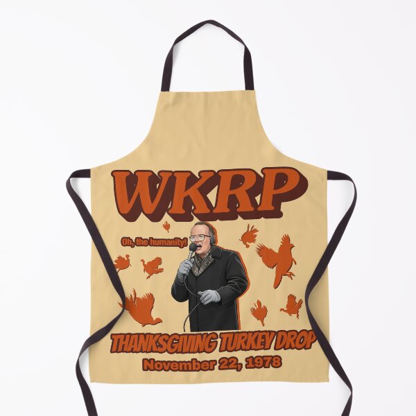 Artikelvorschau, WKRP Turkey Drop Thanksgiving-T-Shirt – Oh, die Menschheit! Comedy-Hommage von 1978 entworfen und verkauft von Deviant Logic Design.