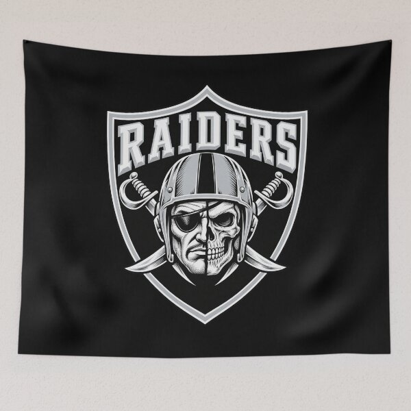 Item preview, Raiders Classic Half Skull Pirate Shield Logo designed and sold by Cuiroblinda.