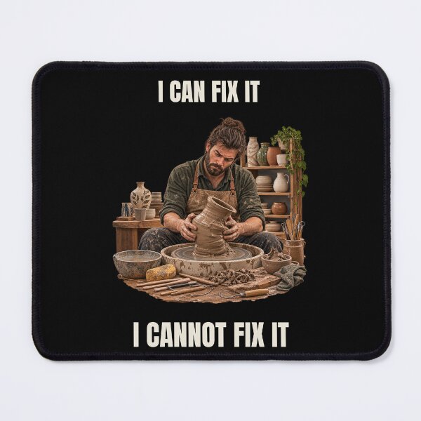 Item preview, I Can Fix It I Cannot Fix It – Funny Pottery Humor designed and sold by GeekAnglerStore.