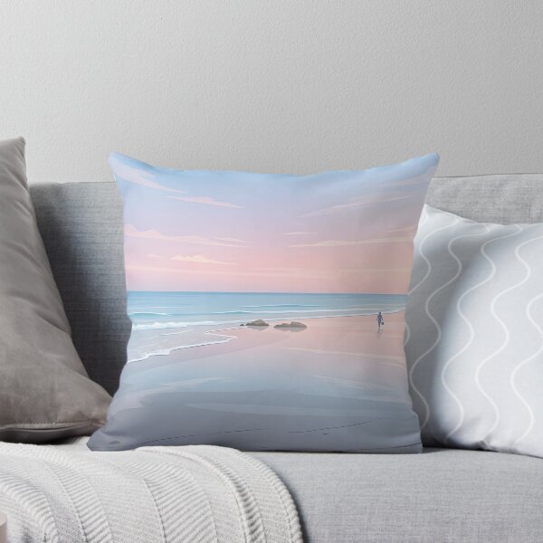 Item preview, Serene beach landscape at sunrise with soft pastel sky designed and sold by homydesign.