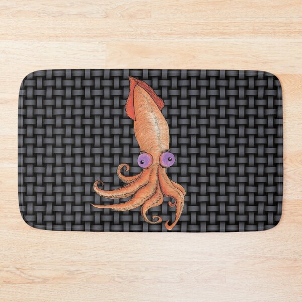 Item preview, Cute Orange Squid Illustration Marine Sea Creature Art designed and sold by Ihor Ivanov.