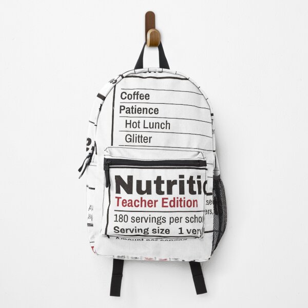 Artikelvorschau, Teacher Nutrition Facts Funny Teacher Label Gift entworfen und verkauft von Good Little Days.
