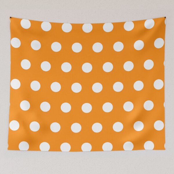 Item preview, Large white polka dots on tangerine designed and sold by Nolan6.