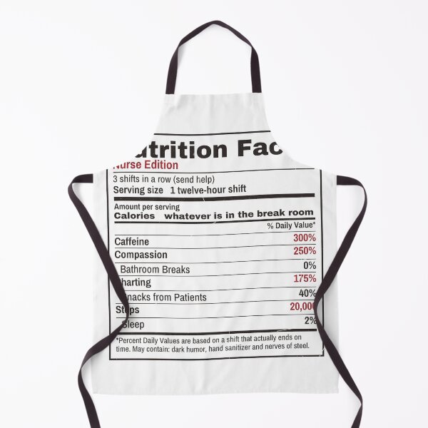 Artikelvorschau, Nurse Nutrition Facts Funny Nursing Label Gift entworfen und verkauft von Good Little Days.