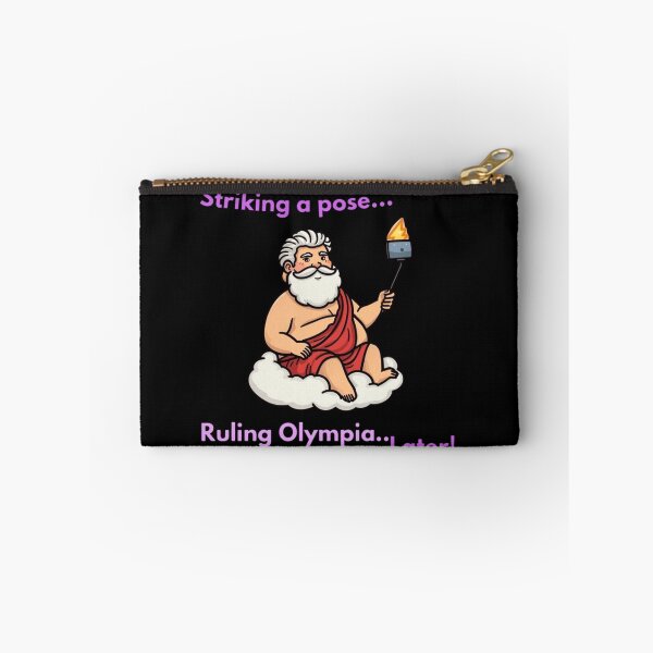 Item preview, Funny Zeus Greek God Procrastination Selfie Cartoon designed and sold by LazyDayzCo.