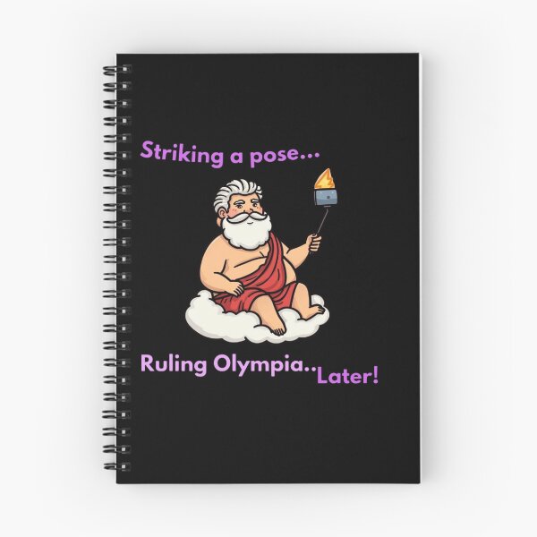Item preview, Funny Zeus Greek God Procrastination Selfie Cartoon designed and sold by LazyDayzCo.