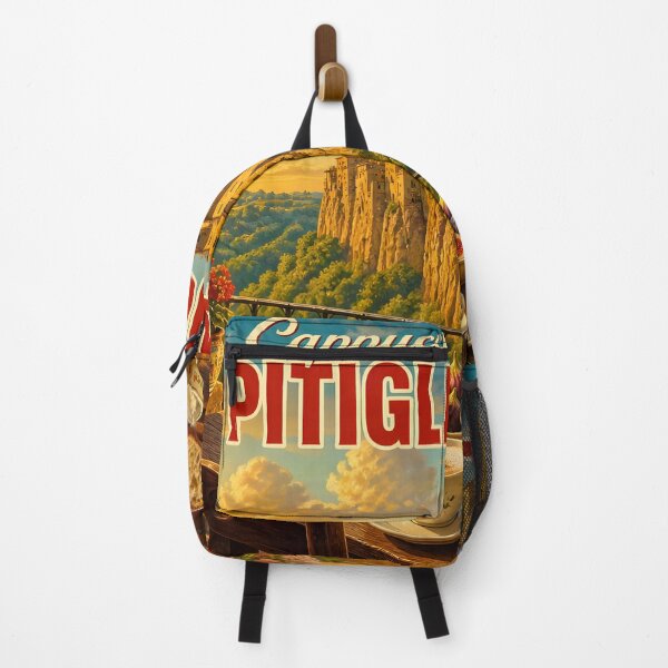 Item preview, Cappuccino in Pitigliano Italy – Vintage Travel Poster designed and sold by LSVart.