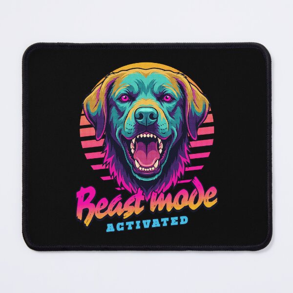 Item preview, Labrador Retriever Beast Mode - Neon Cyberpunk Horror designed and sold by PixelsPaws.