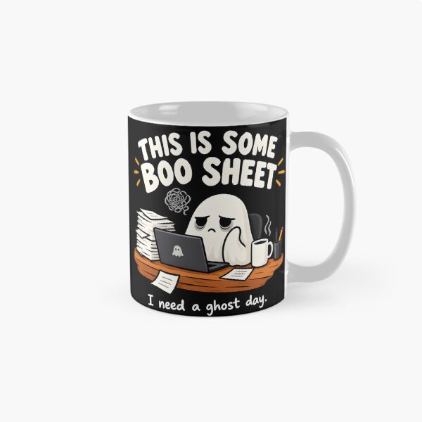 Item preview, This Is Some Boo Sheet – Funny Overworked Ghost Halloween designed and sold by VVoodpecker Design.