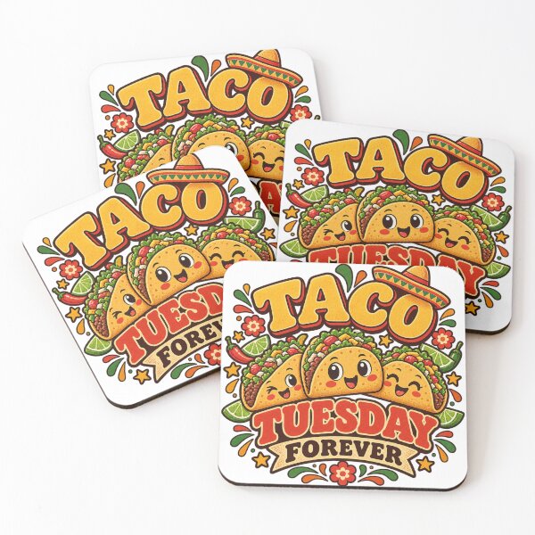 Item preview, Taco Tuesday Forever Cute Kawaii Tacos Mexican Food Lover Vintage Design designed and sold by EssentialsWear.