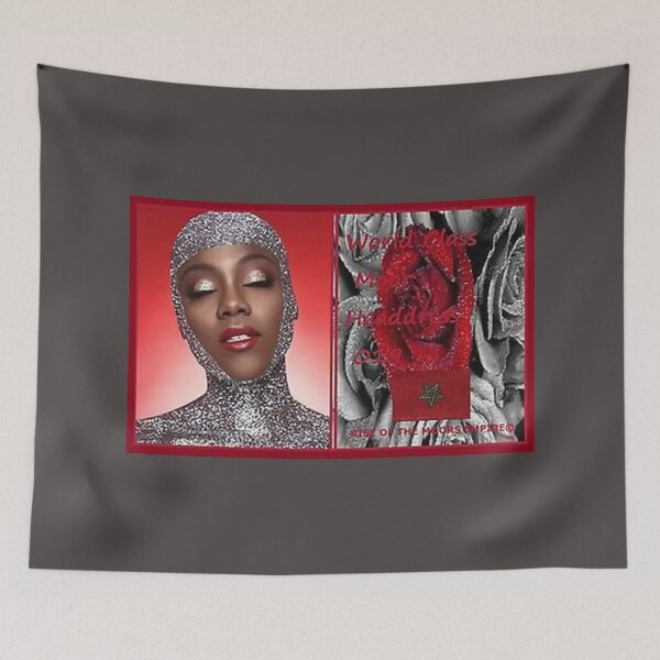 Item preview, Mu’ur (UM) Empire™ al-Benhadiel©™ design, World Class Moor Headdress 019, dark gray background designed and sold by HardyKnitDesign.