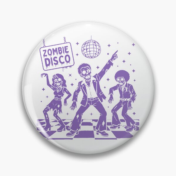 Artikelvorschau, Zombie-Disco-Tanzparty, Untoten-Party, Retro-Halloween-Spaß, Lila entworfen und verkauft von HYPNK.