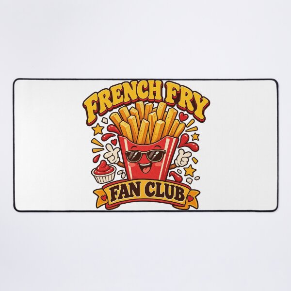 Item preview, French Fry Fan Club Cute Retro French Fries Food Lover Vintage T-Shirt designed and sold by EssentialsWear.