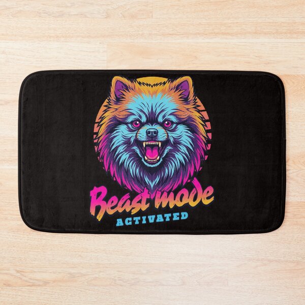 Item preview, Pomeranian Beast Mode - Neon Cyberpunk Horror designed and sold by PixelsPaws.