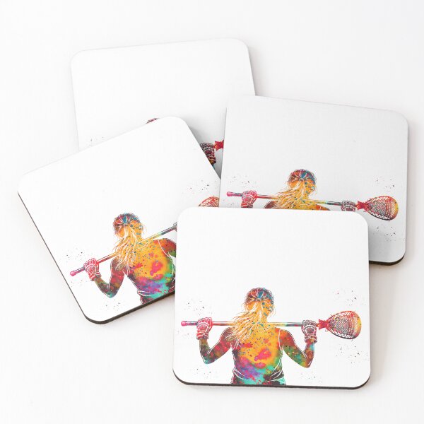 Item preview, Female Lacrosse Goalie Watercolor Art designed and sold by Liededrom..