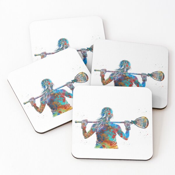 Item preview, Female Lacrosse Goalie Watercolor Art designed and sold by Liededrom..