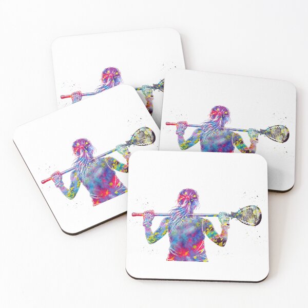 Item preview, Female Lacrosse Goalie Watercolor Art designed and sold by Liededrom..