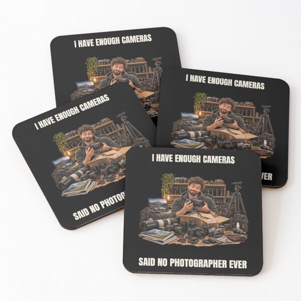 Item preview, I Have Enough Cameras – Funny Photography Humor designed and sold by GeekAnglerStore.