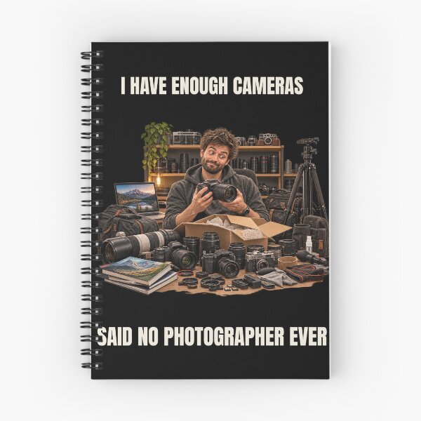 Item preview, I Have Enough Cameras – Funny Photography Humor designed and sold by GeekAnglerStore.