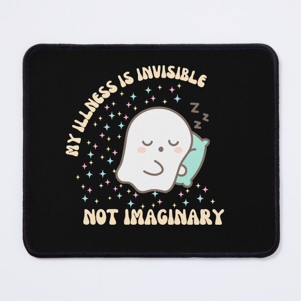 Item preview, My Illness Is Invisible Not Imaginary White Font Sparkle Ghost Meme designed and sold by kristy1003.