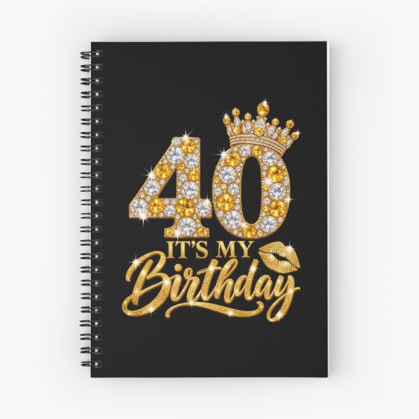 Item preview, 40 It's My Birthday – Sparkling Gold Crown Glam designed and sold by NicheMuse Studio.