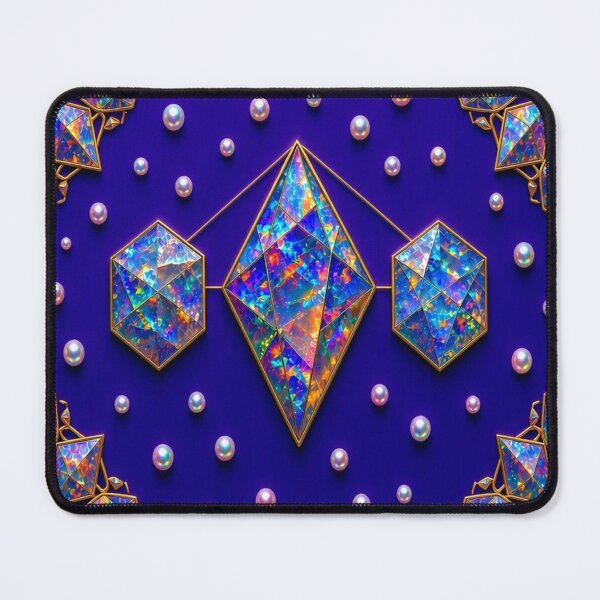 Item preview, Iridescent Opal Crystals Graphic - Sacred Geometry Pearl Fantasy designed and sold by Breezes-of-Ida.
