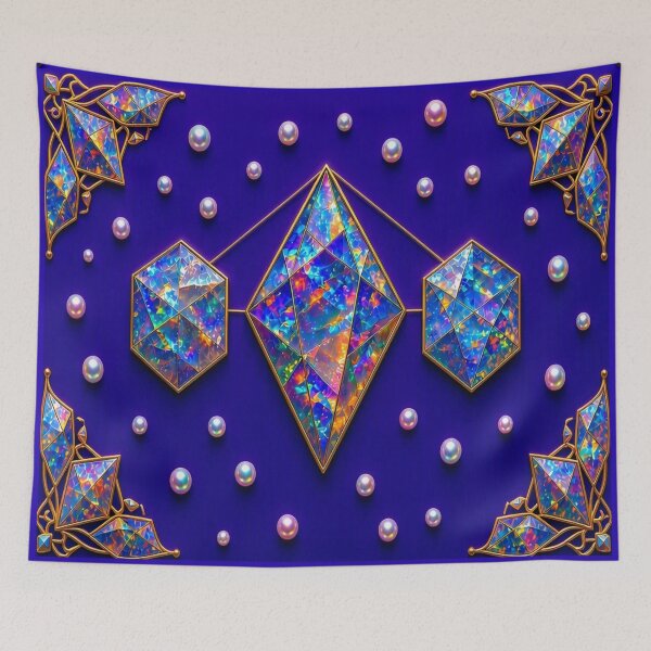 Item preview, Iridescent Opal Crystals Graphic - Sacred Geometry Pearl Fantasy designed and sold by Breezes-of-Ida.