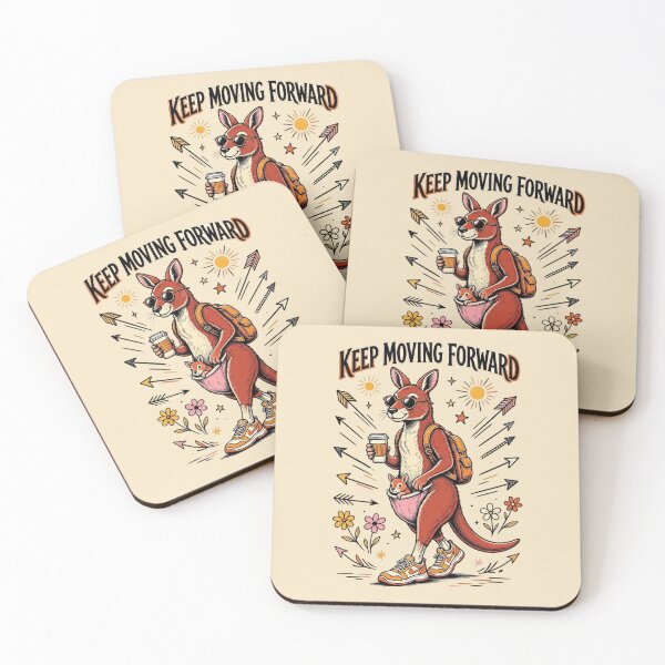 Item preview, Keep Moving Forward Kangaroo - Inspirational Motivation Animal Design designed and sold by Dogandesighn.