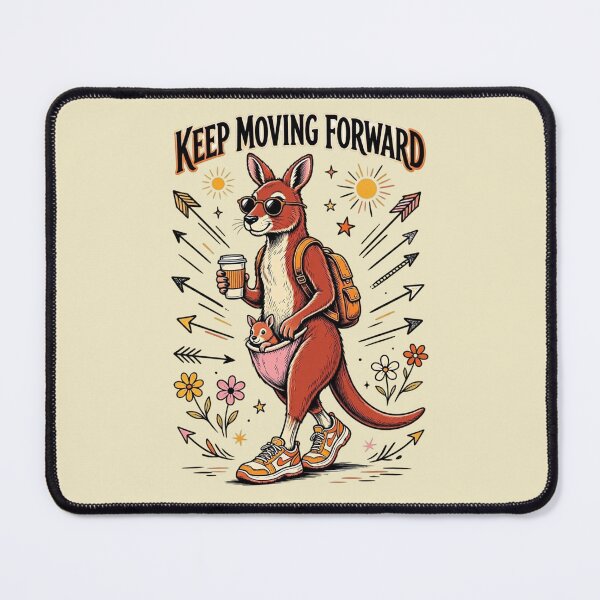 Item preview, Keep Moving Forward Kangaroo - Inspirational Motivation Animal Design designed and sold by Dogandesighn.