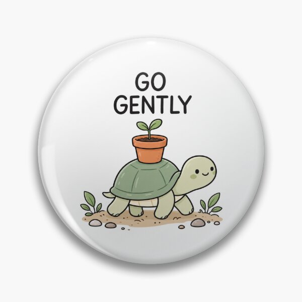 Artikelvorschau, Go Gently | Cute Turtle Plant Lover entworfen und verkauft von MrDev.