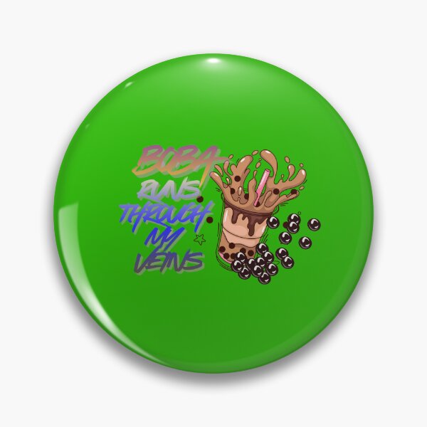 Item preview, Boba Runs Through My Veins Funny Bubble Tea Lover Design designed and sold by Soft Strength Studio.