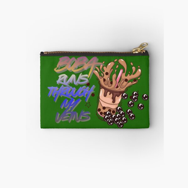Item preview, Boba Runs Through My Veins Funny Bubble Tea Lover Design designed and sold by Soft Strength Studio.