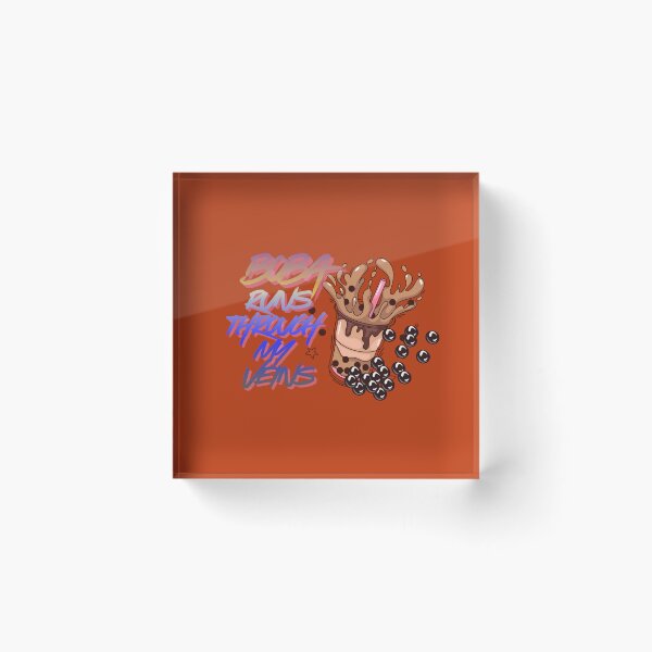 Item preview, Boba Runs Through My Veins Funny Bubble Tea Lover Design designed and sold by Soft Strength Studio.