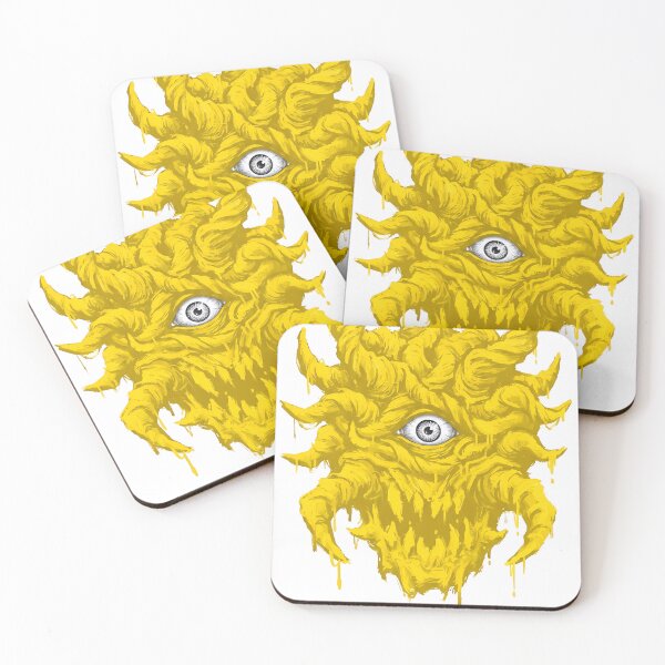 Item preview, Tangled Horns Yellow Monster Art designed and sold by Yellow Zone.