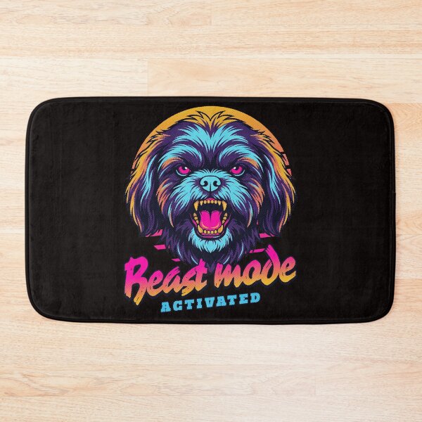 Item preview, Shih Tzu Beast Mode - Neon Cyberpunk Horror designed and sold by PixelsPaws.
