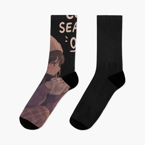 Item preview, Cozy Season On – Lo-Fi Anime Girl with Hot Cocoa and Beanie Winter Aesthetic designed and sold by AsotenDesigns.